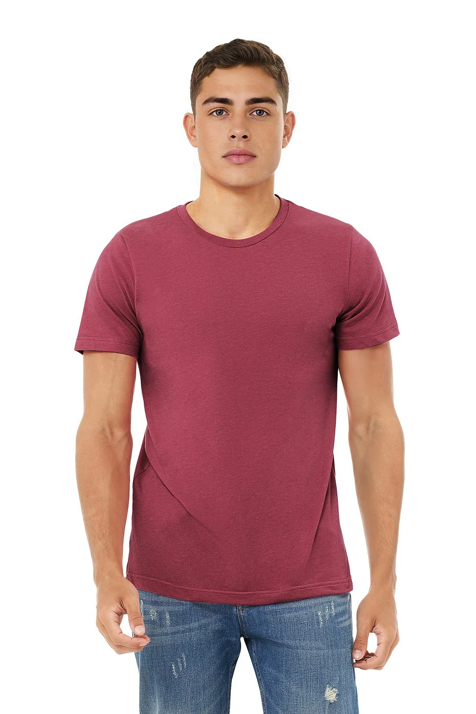 BELLA 3001CVC UNISEX HEATHER JERSEY SHORT SLEEVE TEE - Image 12