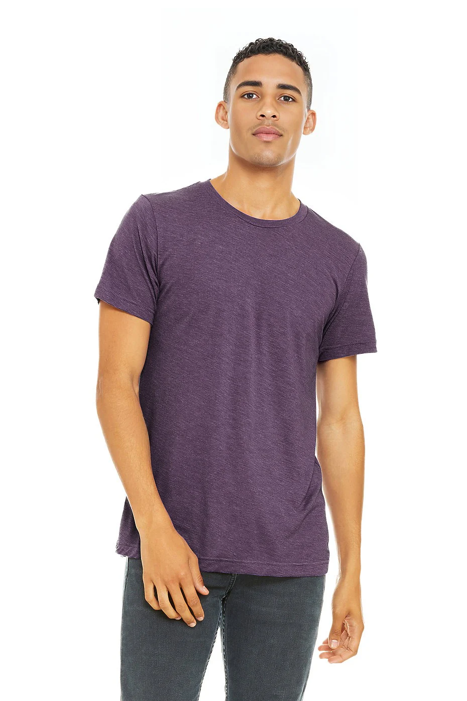BELLA 3001CVC UNISEX HEATHER JERSEY SHORT SLEEVE TEE - Image 29