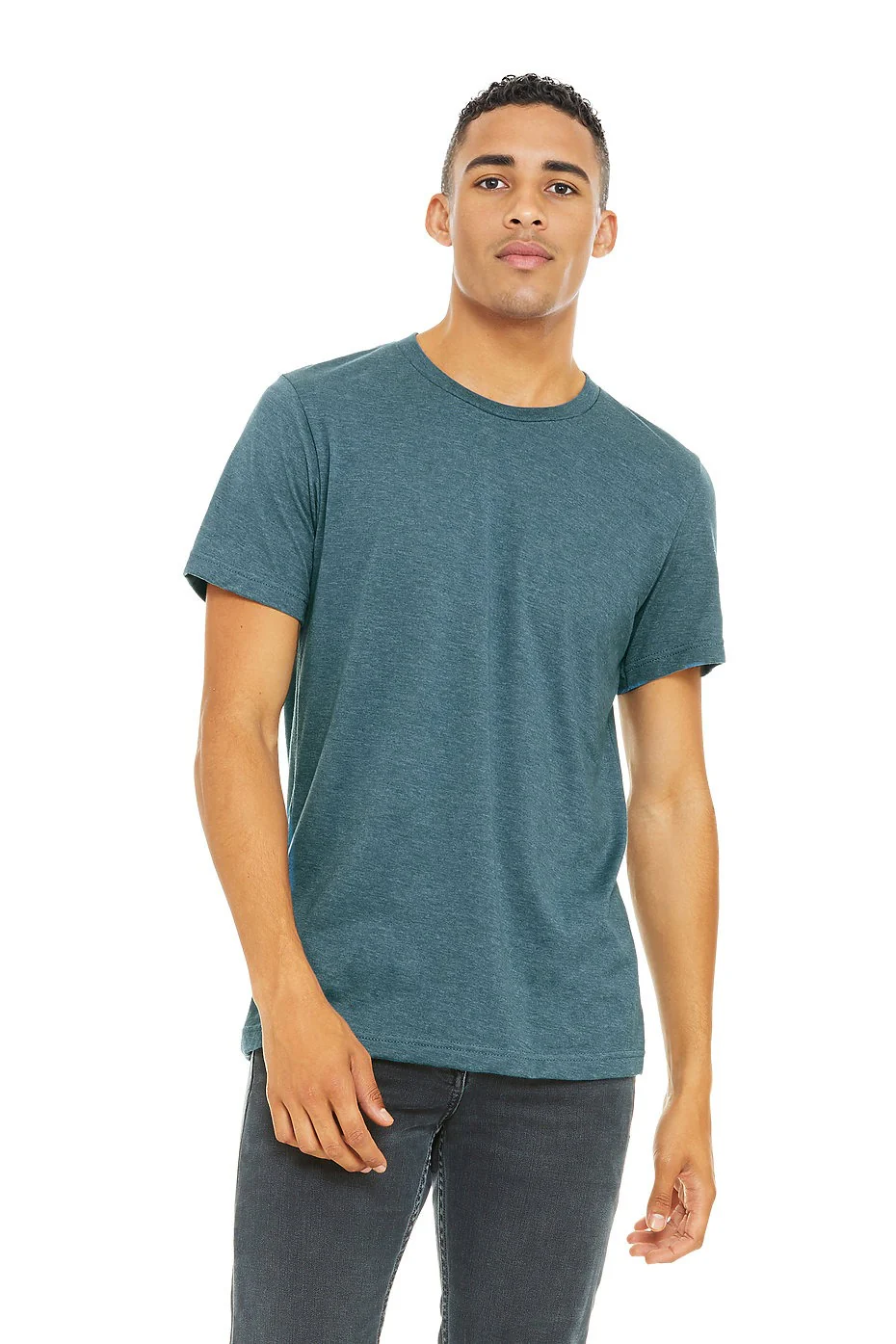 BELLA 3001CVC UNISEX HEATHER JERSEY SHORT SLEEVE TEE - Image 4