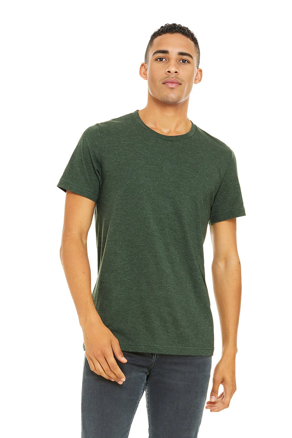 BELLA 3001CVC UNISEX HEATHER JERSEY SHORT SLEEVE TEE - Image 5