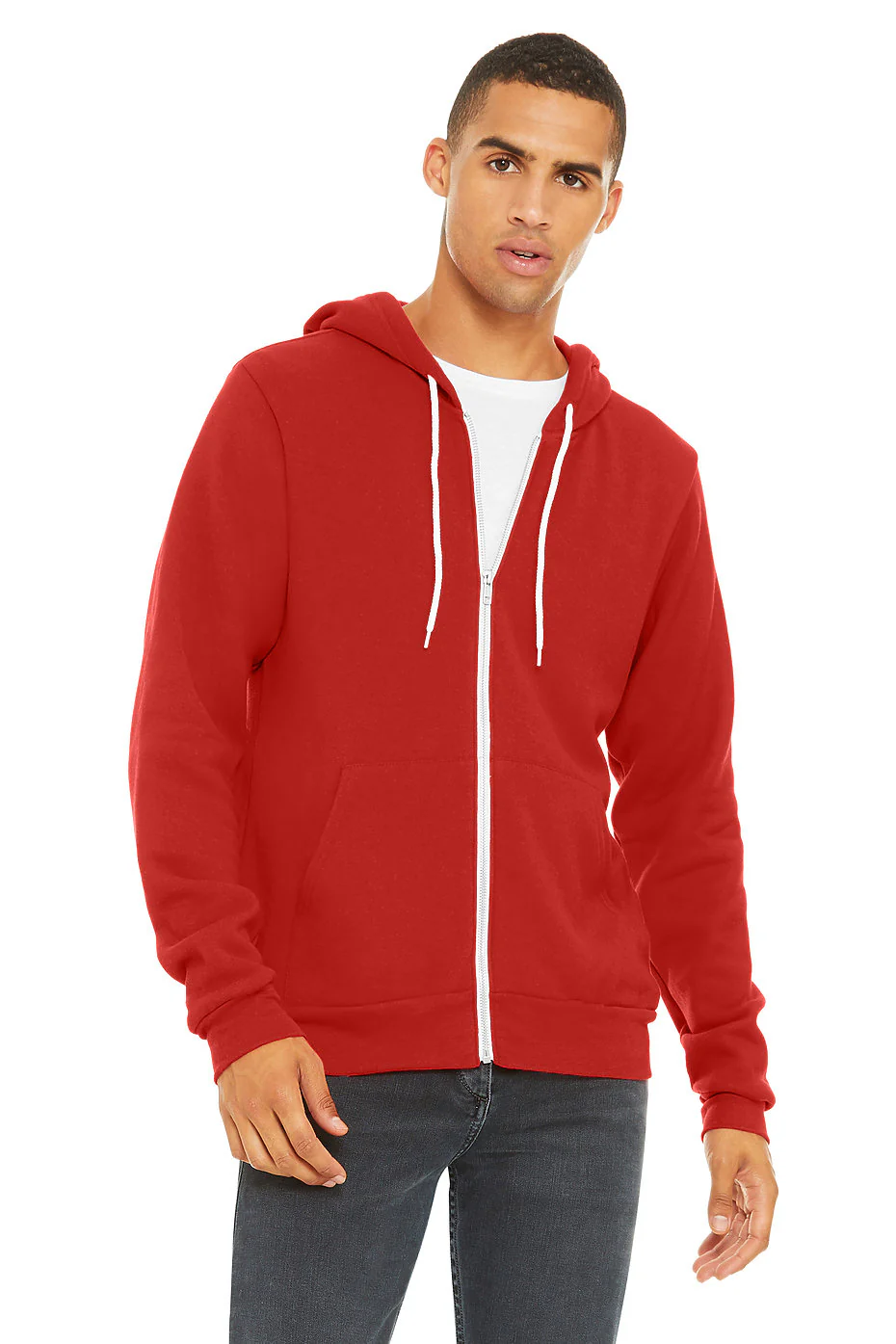 3739 BELLA CANVAS UNISEX SPONGE FLEECE FULL-ZIP HOODIE - Image 3