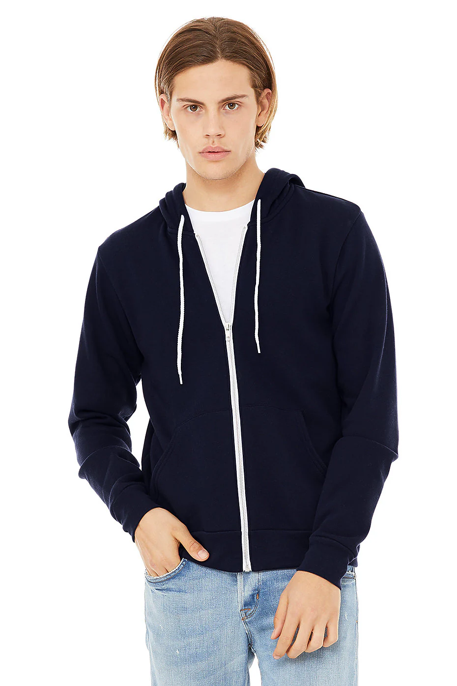 3739 BELLA CANVAS UNISEX SPONGE FLEECE FULL-ZIP HOODIE - Image 4