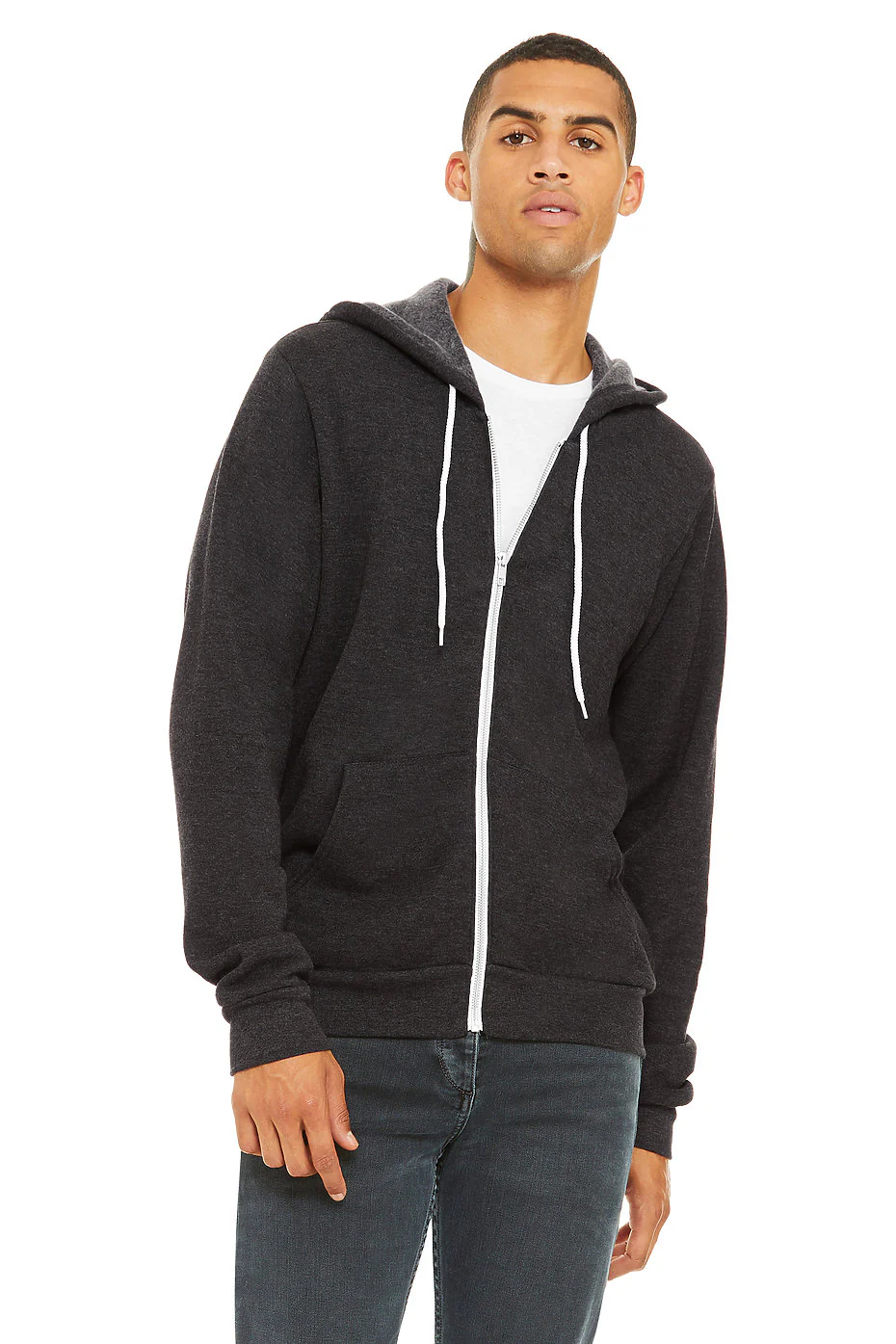 3739 BELLA CANVAS UNISEX SPONGE FLEECE FULL-ZIP HOODIE - Image 5