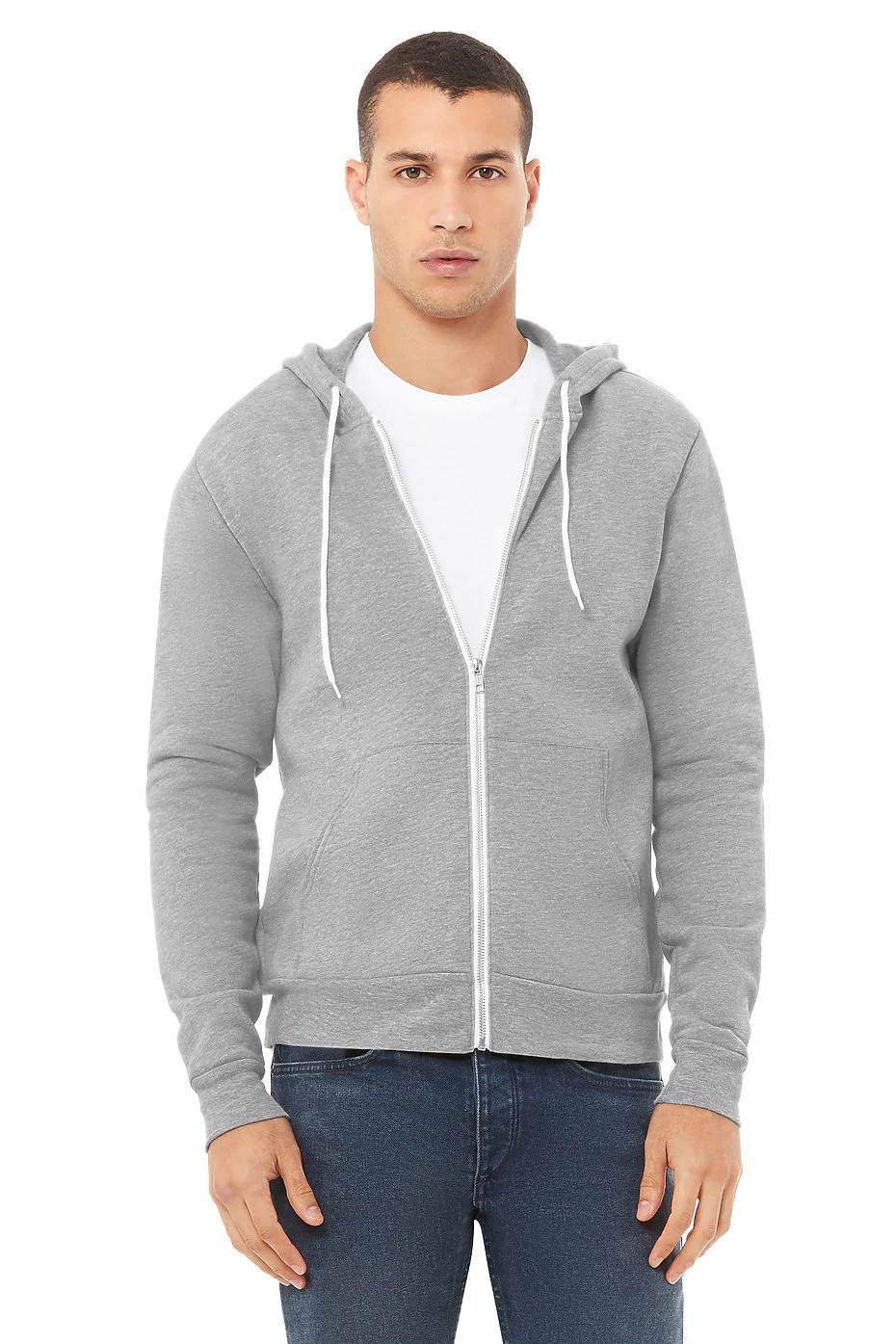 3739 BELLA CANVAS UNISEX SPONGE FLEECE FULL-ZIP HOODIE - Image 6