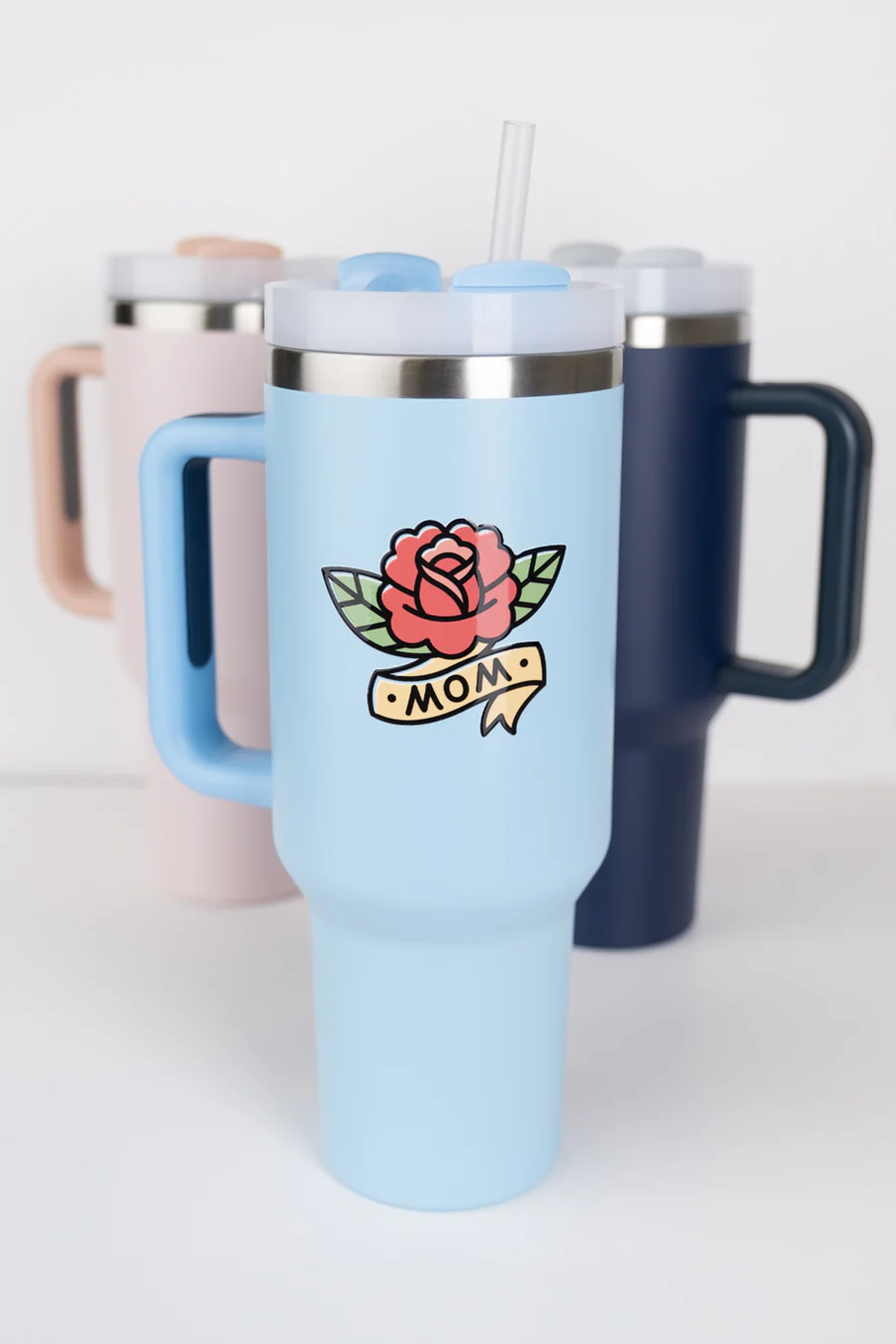 RoadSip Stainless Steel Tumbler with Handle and Sip 40 oz. - Image 3