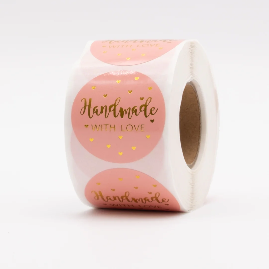 Round "Handmade with Love" Labels - Image 3