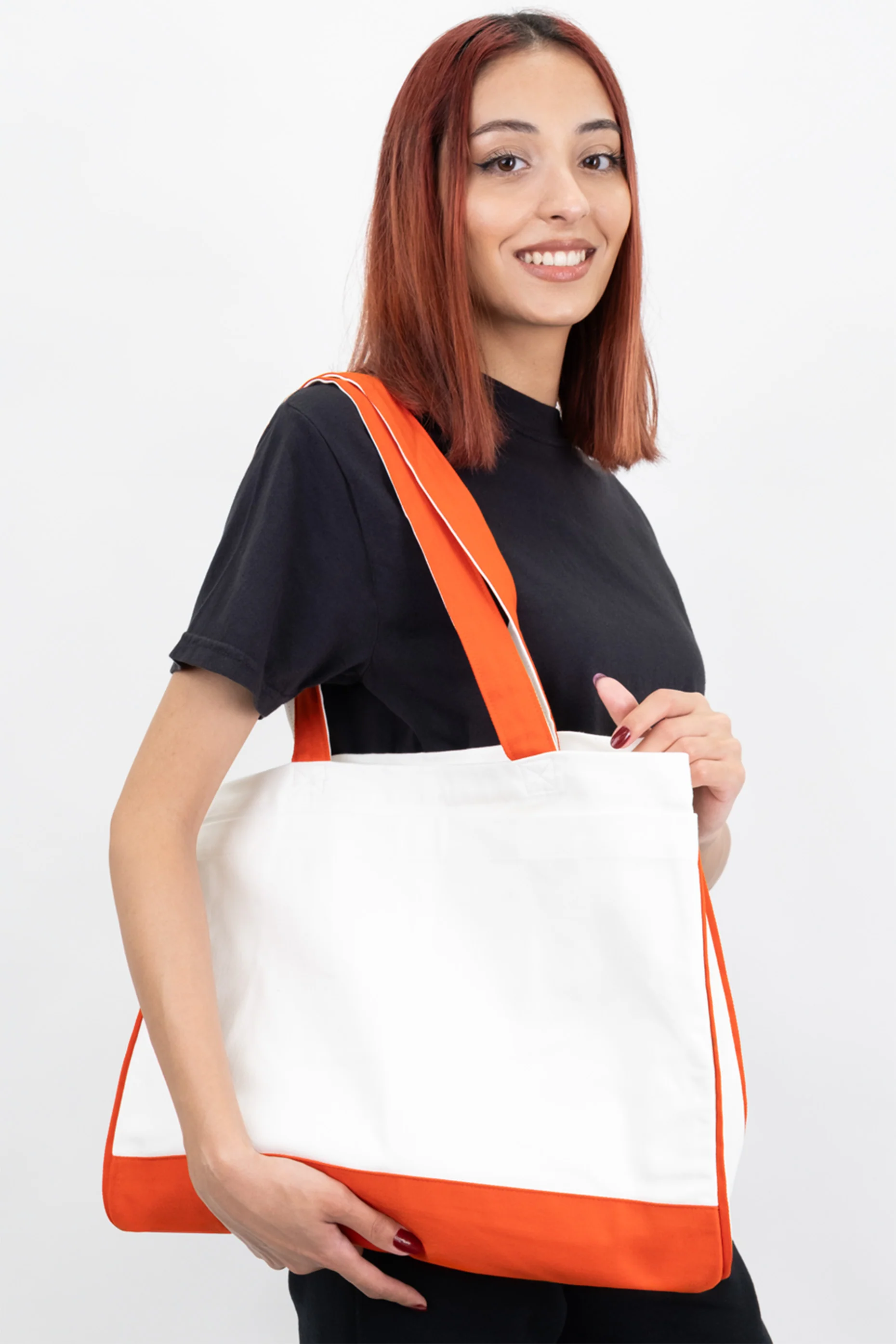 Trimmed Tote Bag - Sleek and Versatile - Image 13